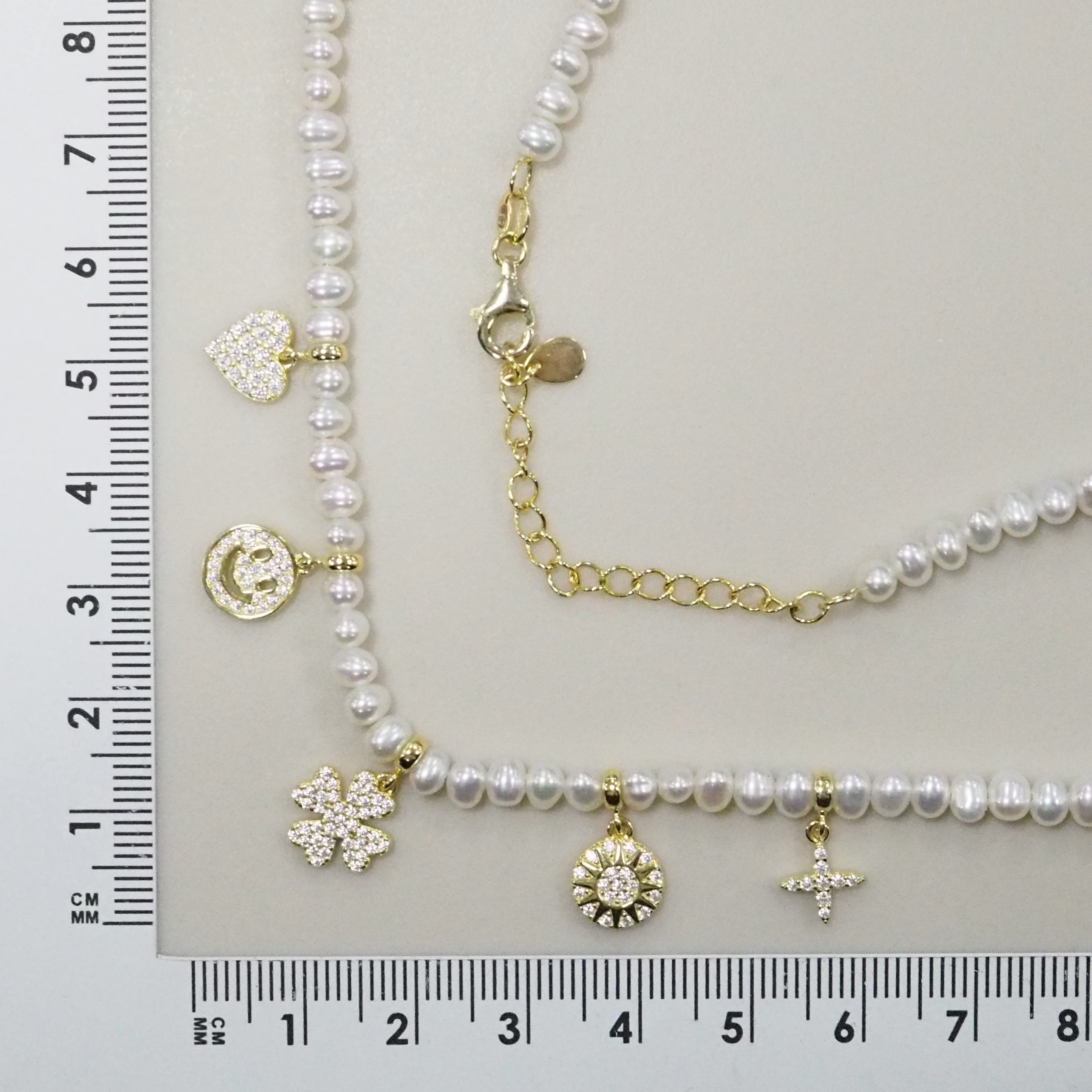 Серебряное колье с жемчугом